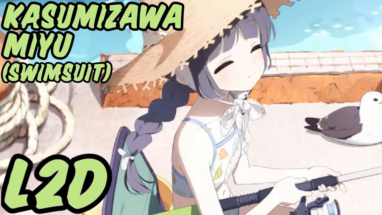 [Blue Archive] Kasumizawa Miyu (Swimsuit) L2D [ENG SUB]