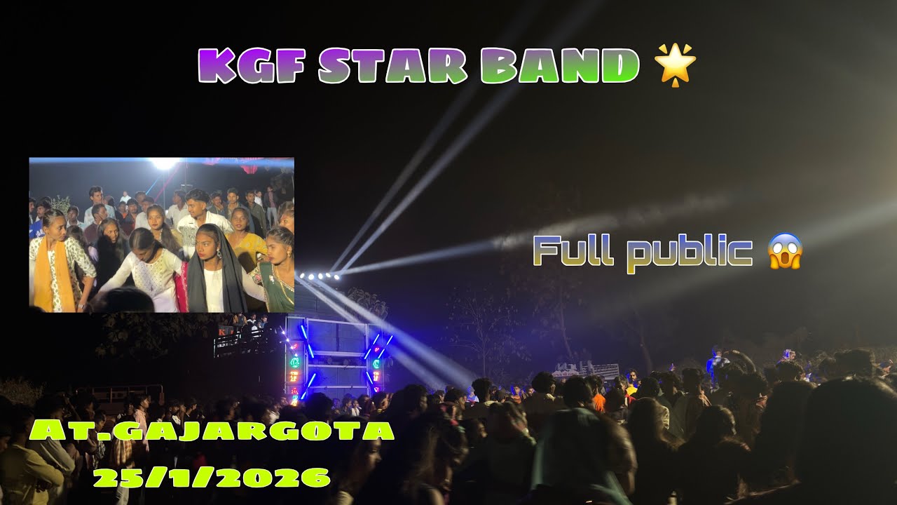 KGF STAR BAND🌟 full public At.gajargota 25/1/2026 #kgf #star #band 