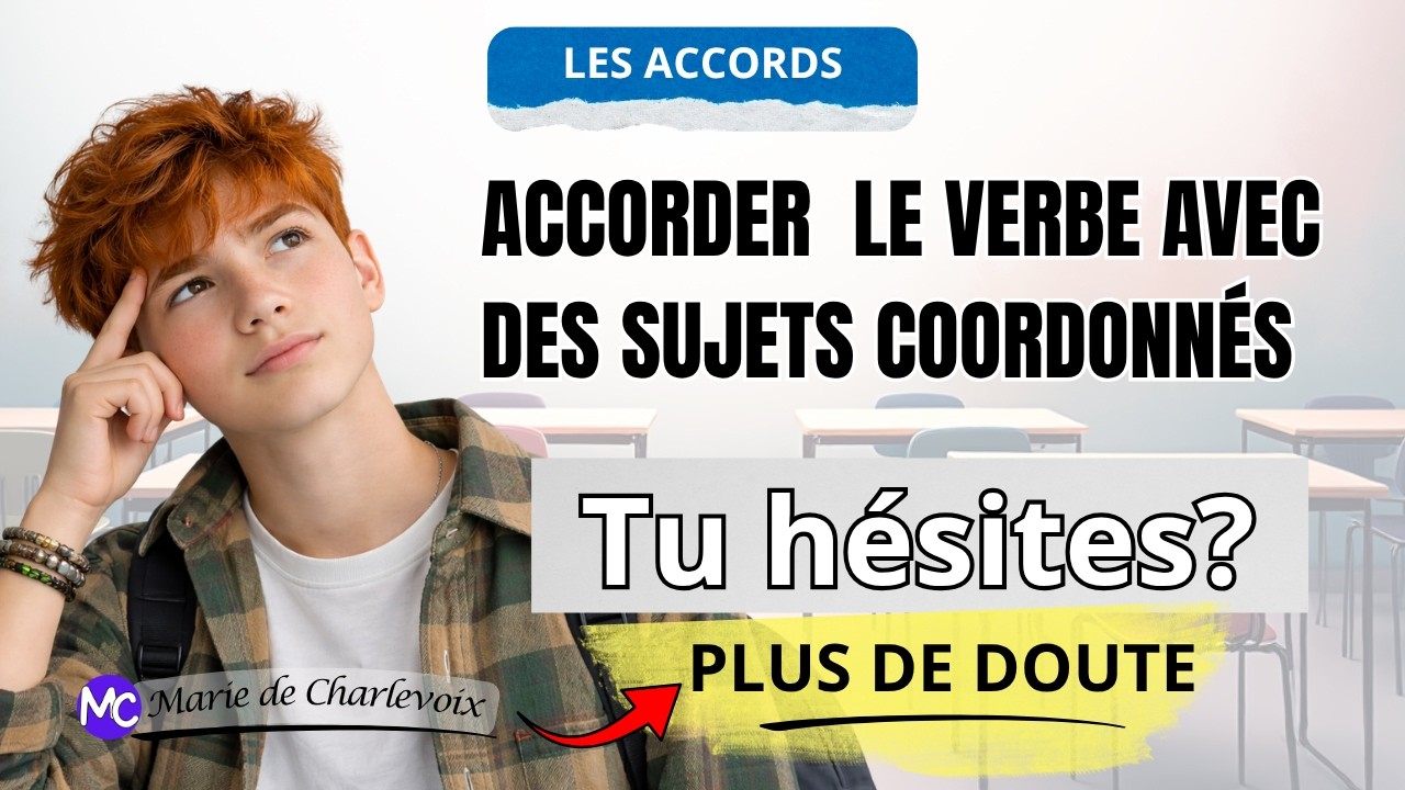 L'accord du verbe avec des sujets coordonnés Cours 27.4 EXERCICES sur mariedecharlevoix.com