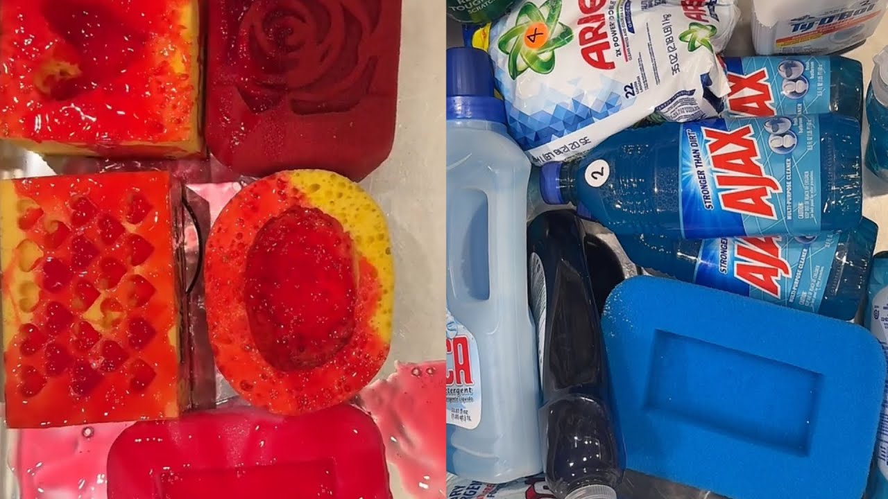 FULL CLEANTOK LIVE: pink laundry and blue product overloads | sponge squeezing asmr | 6/1