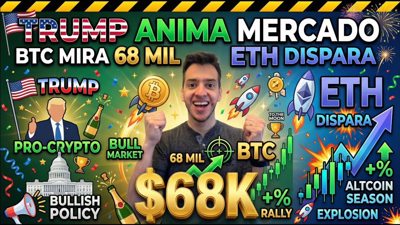 Trump anima mercado | BTC mira 68 MIL e ETH dispara