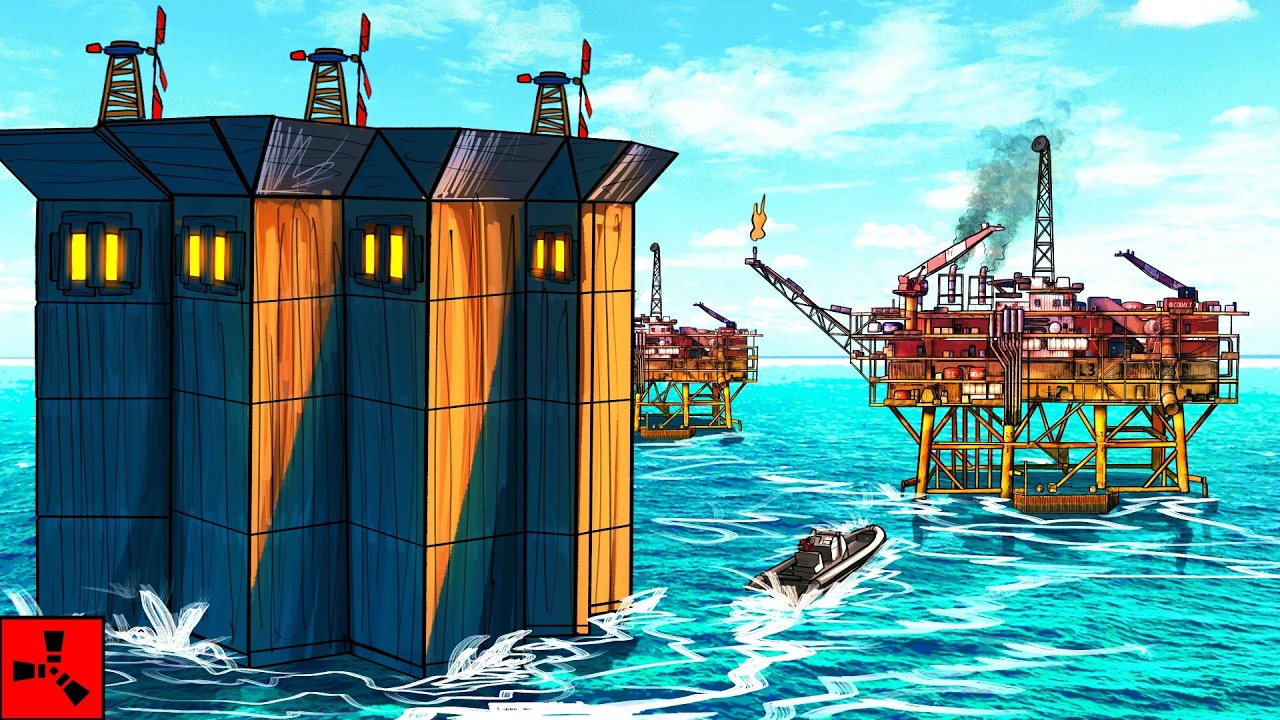 LIVING in an OCEAN BASE as a SOLO - Rust