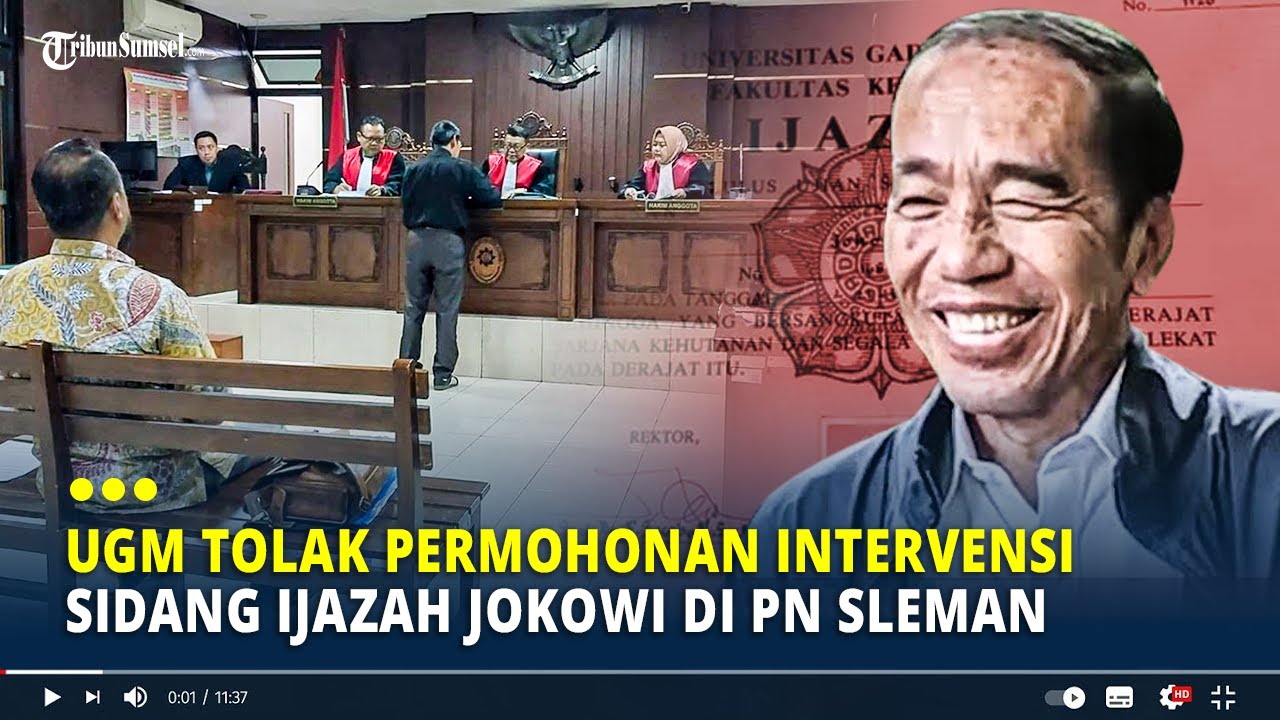 UGM Tolak Permohonan Intervensi Sidang Ijazah Jokowi di PN Sleman