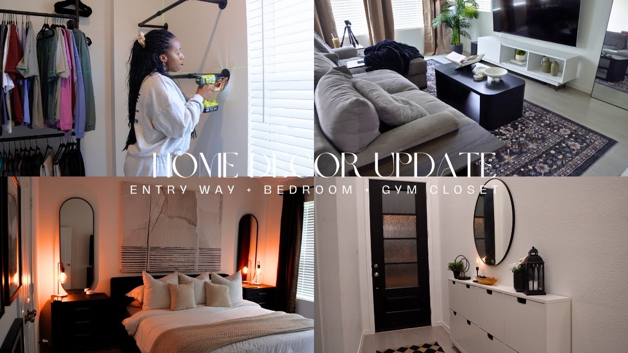 Home Decor Vlog: Gym closet + bedroom updates + living room changes