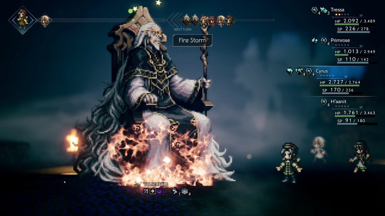 Octopath Traveler - Dreisang the Archmagus Boss Fight