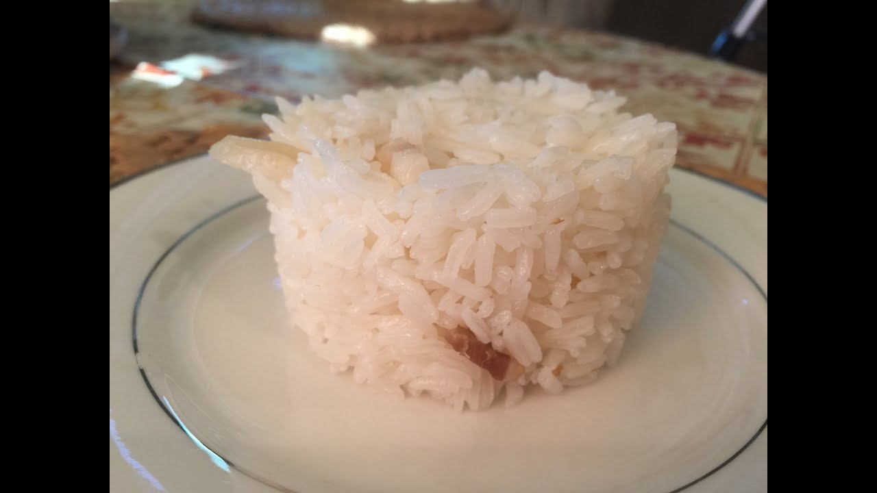 Arroz  Blanco Con Tocino Estilo Campo De Puerto Rico
