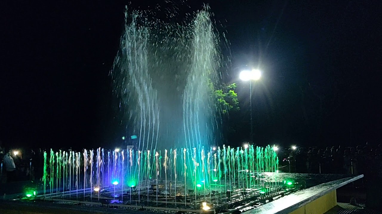 Water dance on national anthem