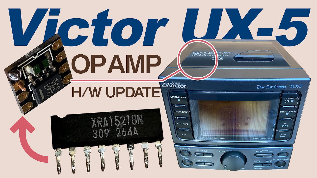 低ノイズ、レール・ツー・レール出力、利得帯域幅積11MHz JFET OP AMP Texas Instruments OPA2140【Victor ux-5 hardware update DIY】