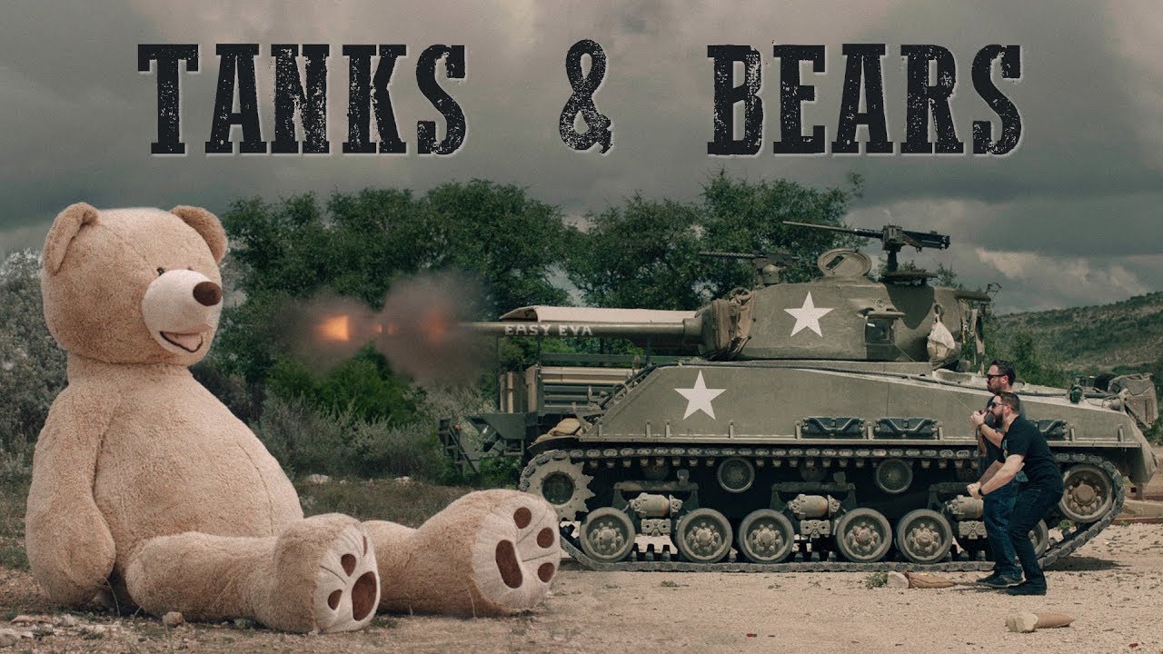Army Tank VS 6ft Teddy Bears!