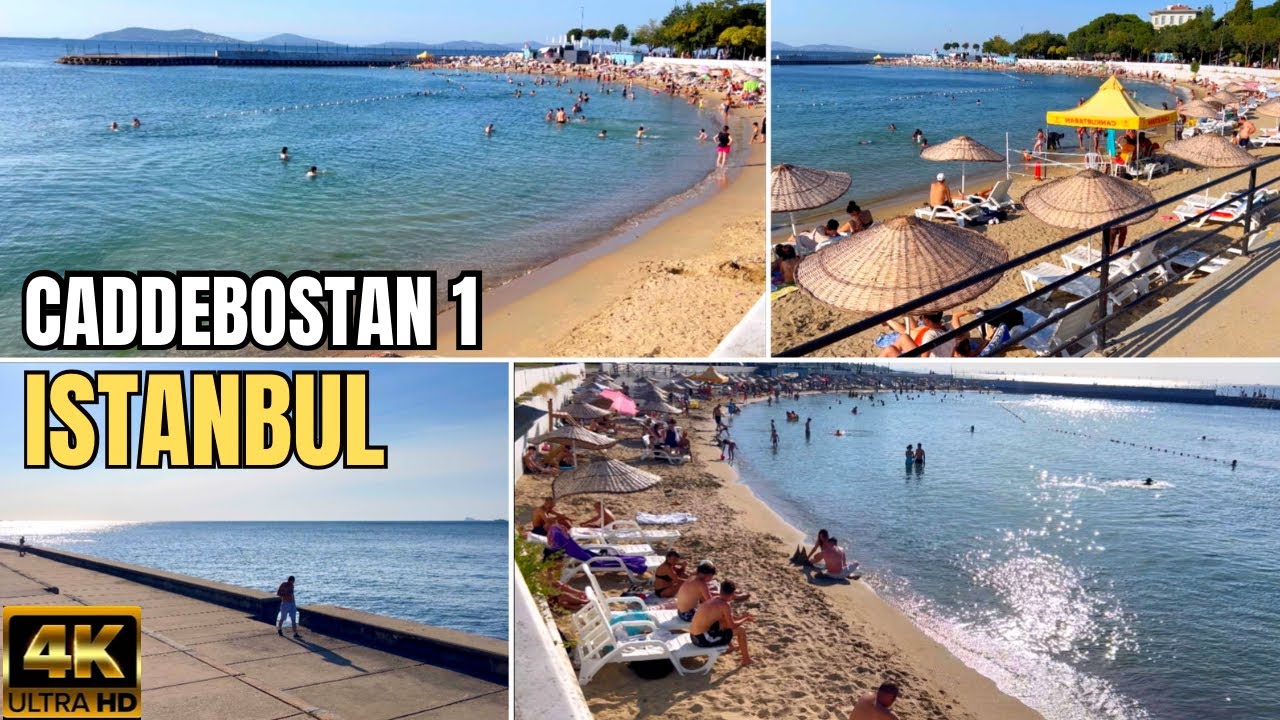 🇹🇷 Istanbul Free Beaches Ücretsiz Plajı Caddebostan Beach Caddebostan Plajı Turkey 4K