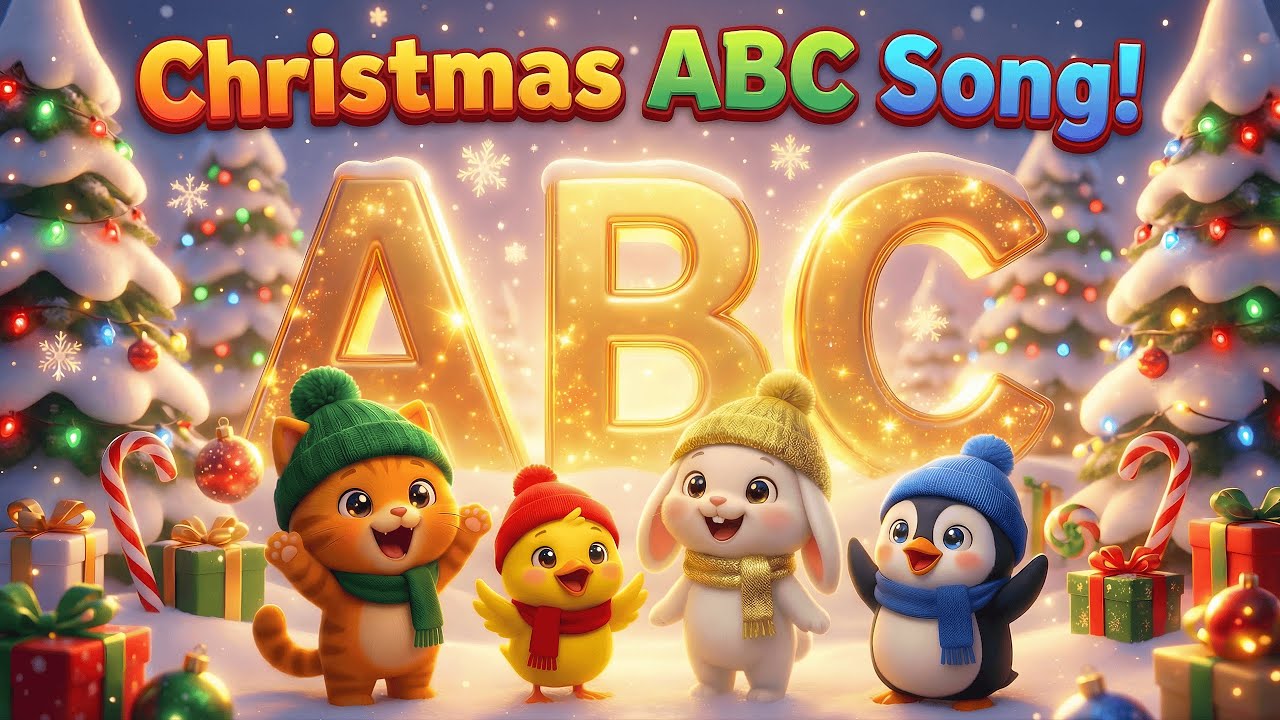 Learn ABC Christmas Song for Kids 🎄 | Alphabet Letters & Holiday Carols