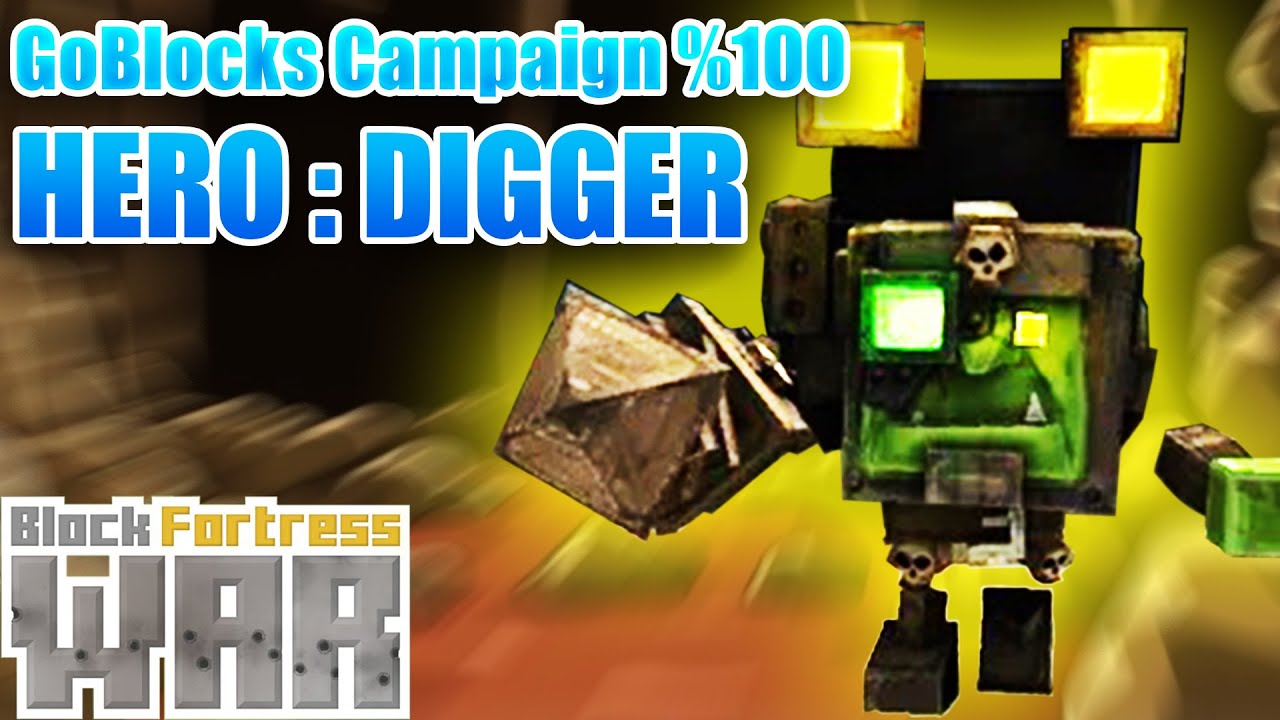 This is not what I was EXPECTING ! (8) Block Fortress War GoBlocks Campaign 100% : Hero DIGGER