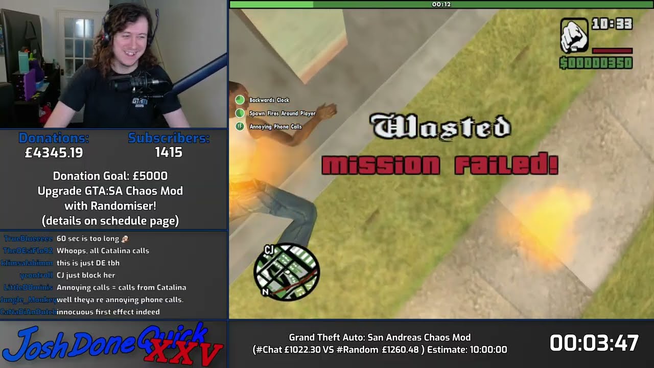 Grand Theft Auto: San Andreas Chaos Mod Josh Done Quick XXV