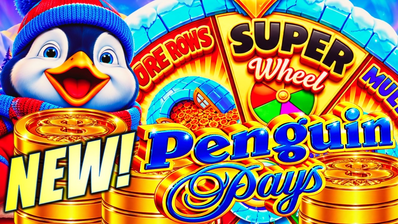★NEW SLOT!★ IGLOOS , TROPHIES, AND AN ICY WHEEL! PENGUIN PAYS Slot Machine (ARISTOCRAT GAMING)
