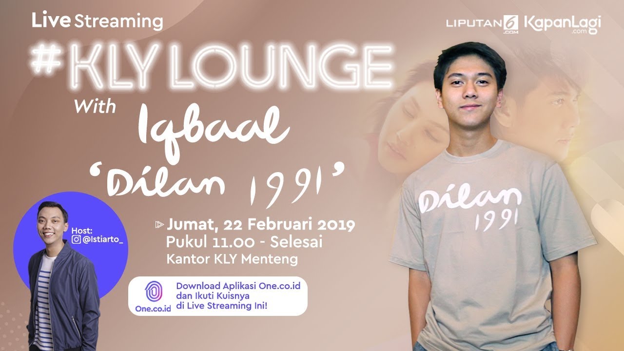Iqbaal Ramadhan - Dilan 1991 Live Streaming #KLYLounge