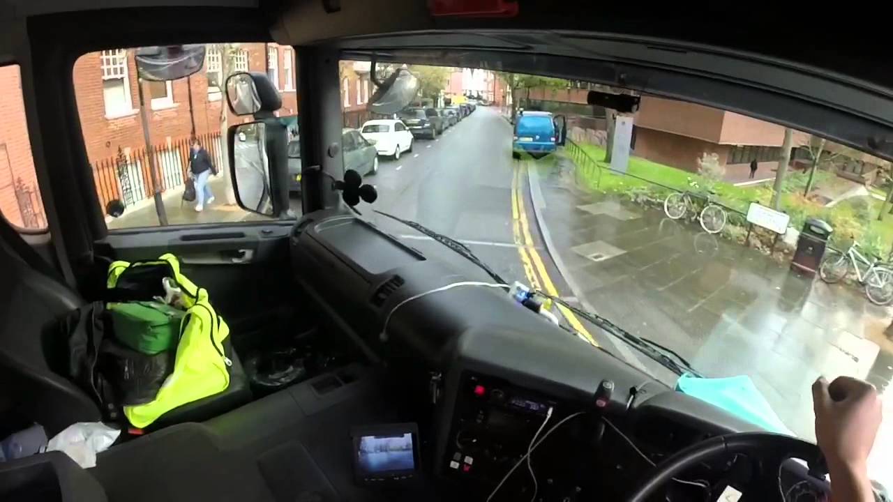 London truck driving. Drivers POV