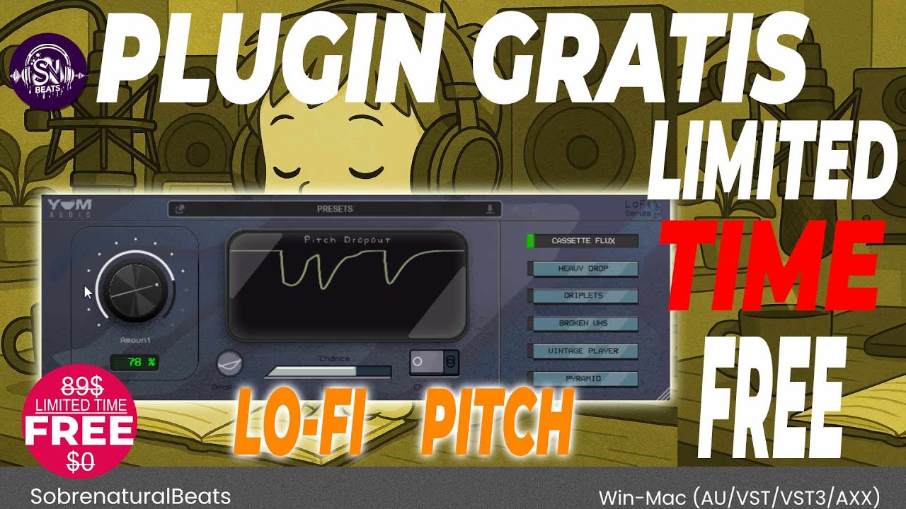 🎁GRATIS! PITCH DROPOUT DE YUM AUDIO POR  TIEMPO LIMITADO⏰ EFECTOS LO FI RETRO REVIEW👇👇