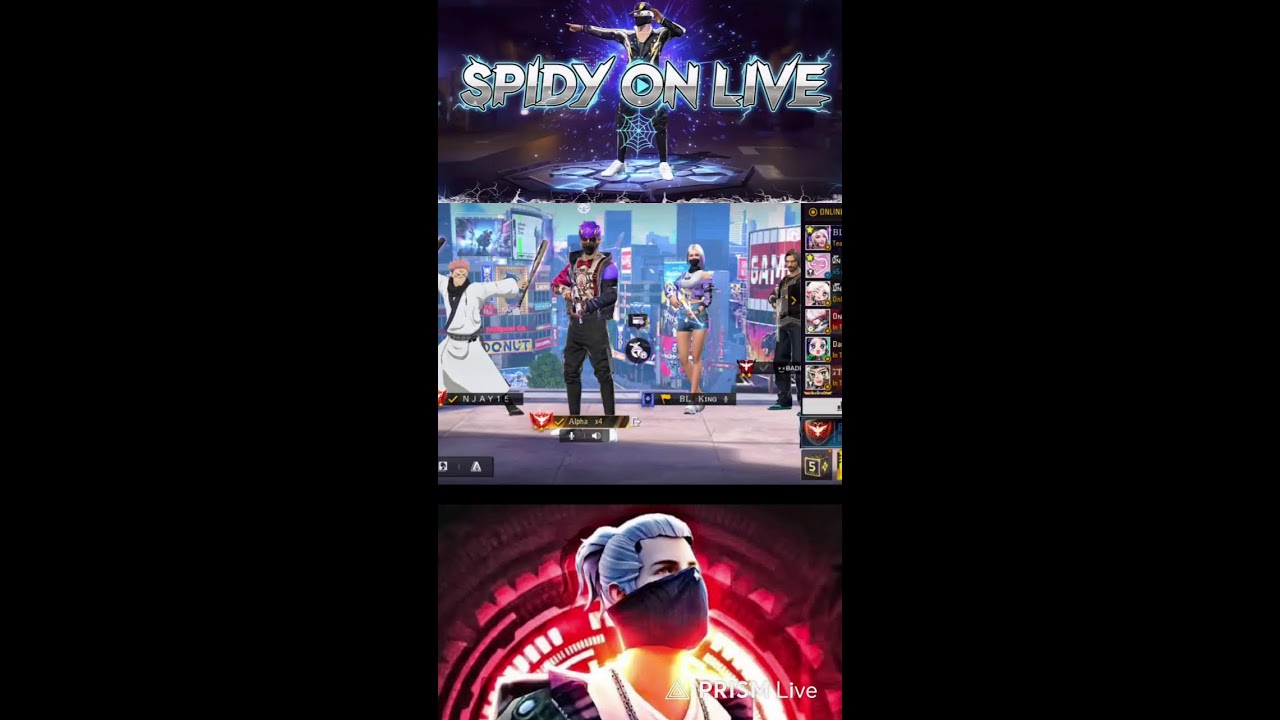 Live streaming of SPIDY LIVE BR AND CS RANK PUSHING ROAD TO 1k SUBSCRIBER