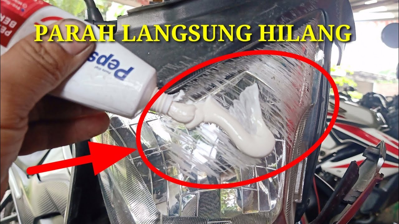 wow...Kekuatan Pepsoden Untuk Menghilangkan Baret Mika Lampu Depan