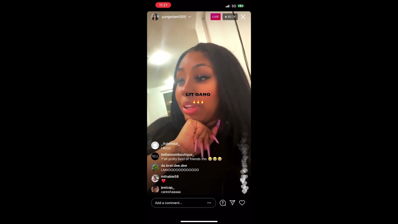 Yung Miami gets into it with Lil Uzi Vert on IG live