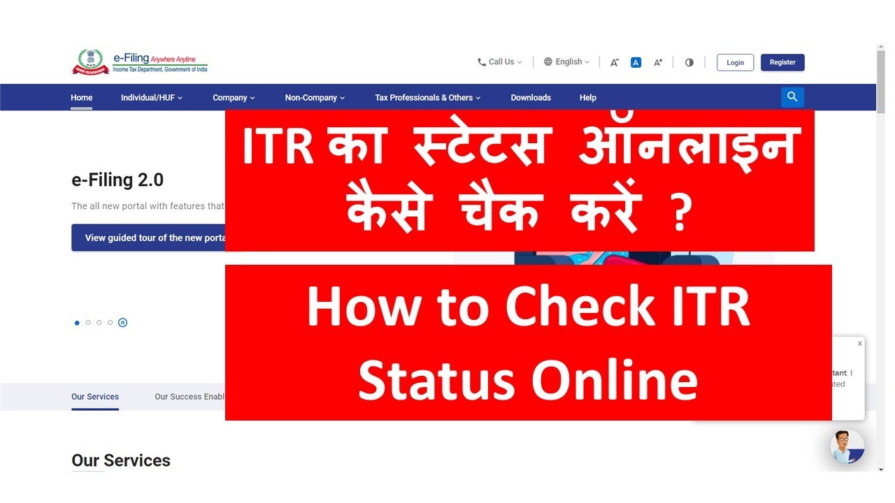 How to Check ITR status Online  on New Income Tax website I CA Satbir Singh