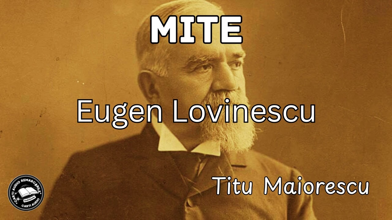 Mite de Eugen Lovinescu | Roman Psihologic și Istoric | Carti Audio Remarcabile 🎧📚
