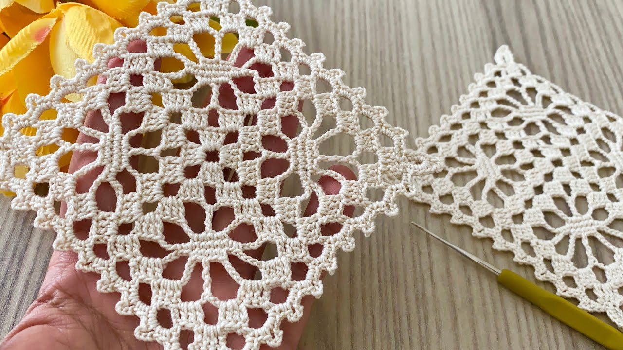Unique Beauty❗️New Design Crochet Square Motif Model Tutorial