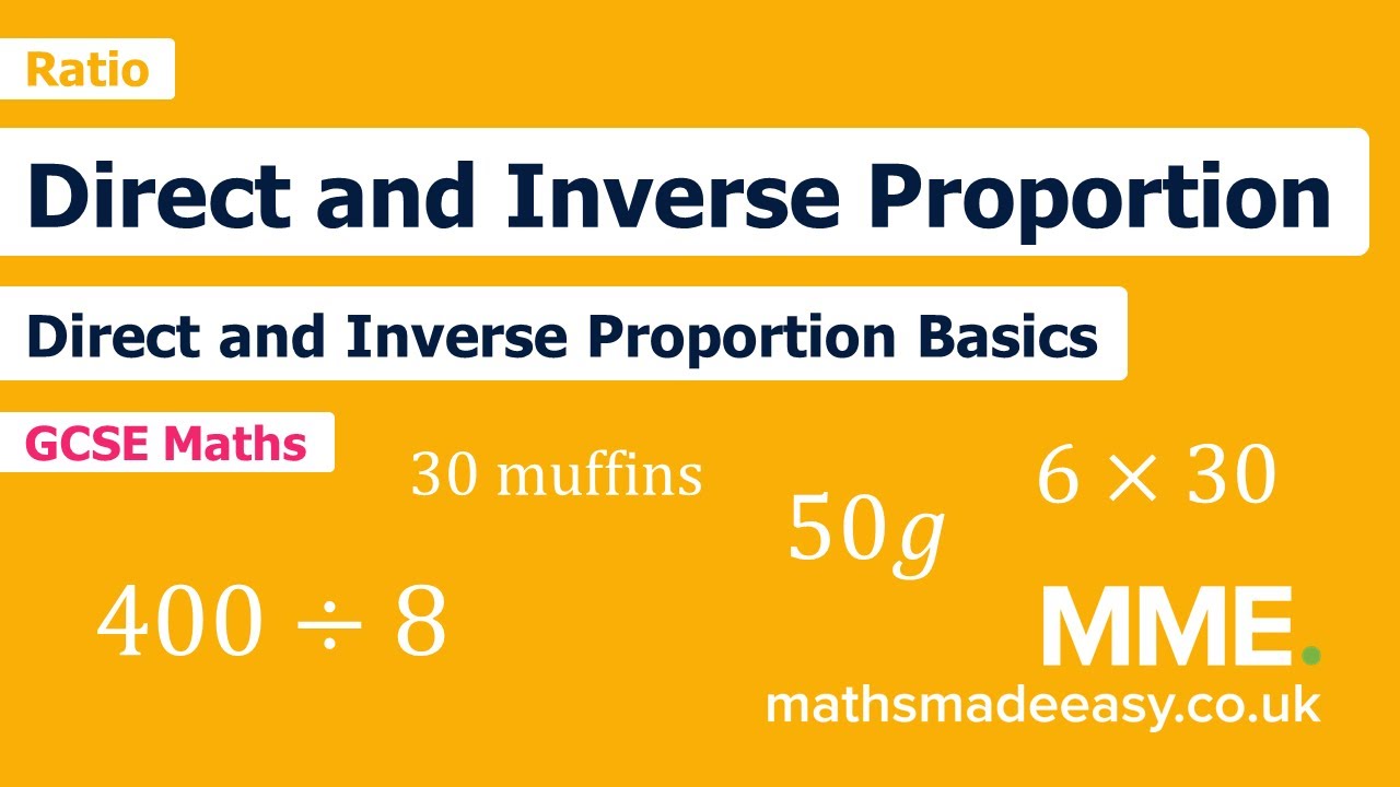 Ratio and Proportion - Direct and Inverse Proportion Foundation