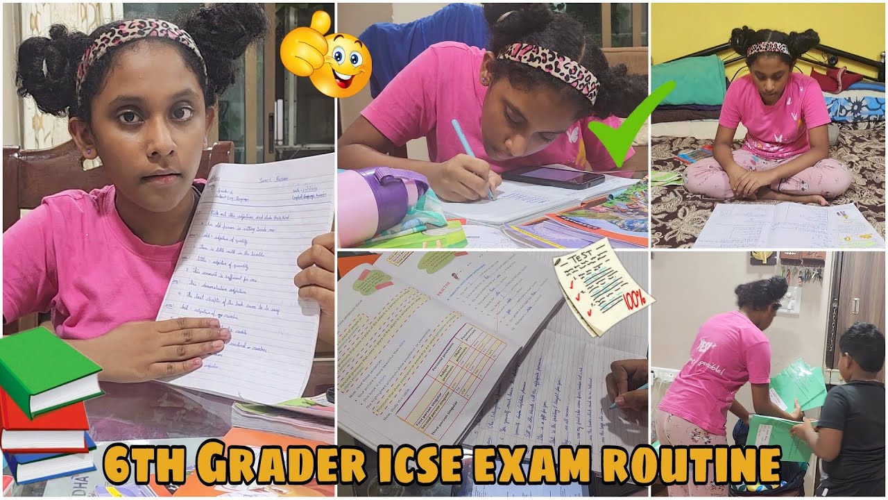 Starlett Exam Study Routine 📖 ✍️ 6th Grader ICSE Revisions/Exam Prep/Portions📚 A day Before Exams