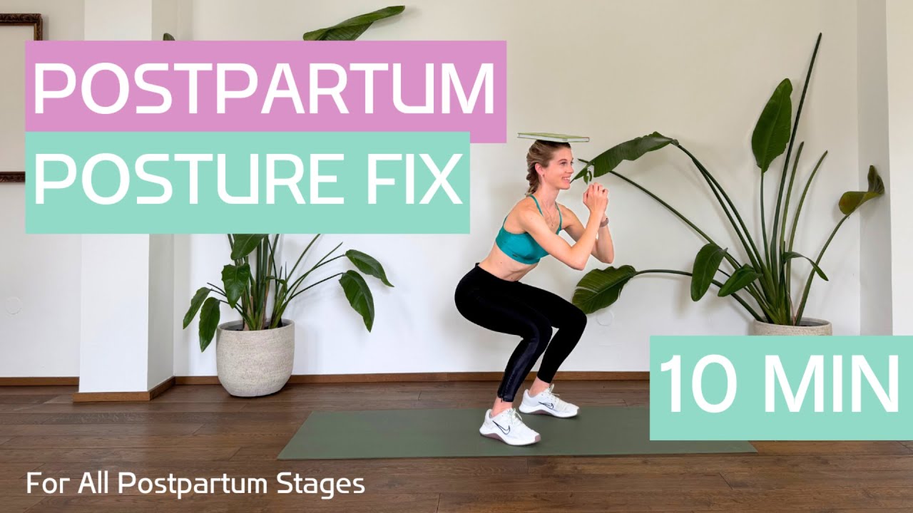 10-Min Postpartum Posture Fix | Effective Back & Core Workout for Pain Relief