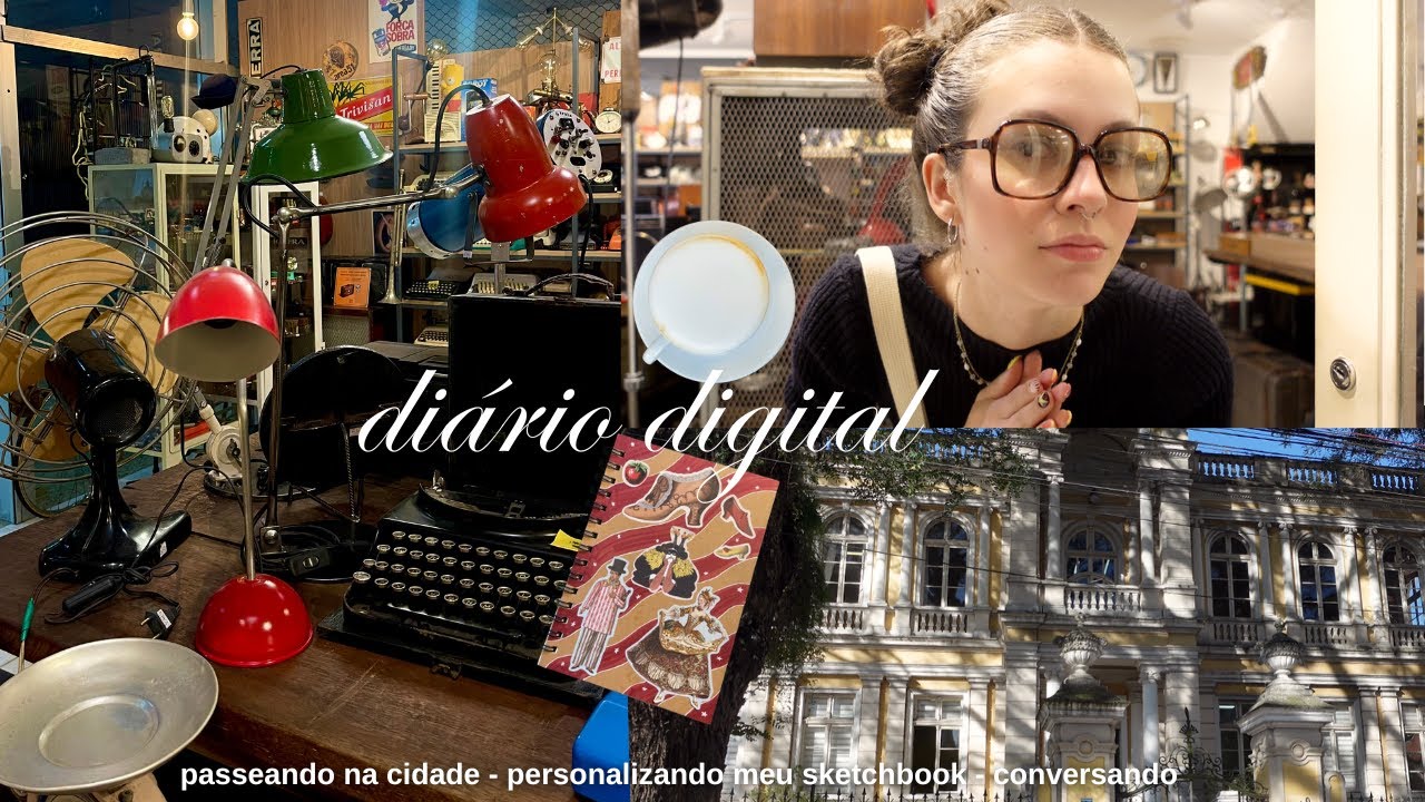 passeando, personalizando meu novo sketchbook e primeiros desenhos nele  ✨🎨