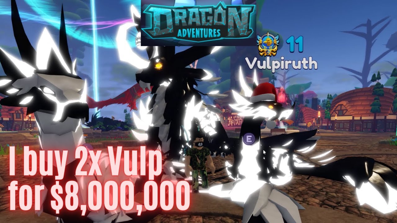I buy 2x Vulpiruth (Vulp) Fox Dragons for $8,000,000 in Roblox Dragon Adventures ! by Astros Farm