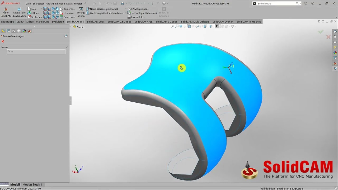 SolidCAM 2023   5XSIM   ISO Kurven folgen