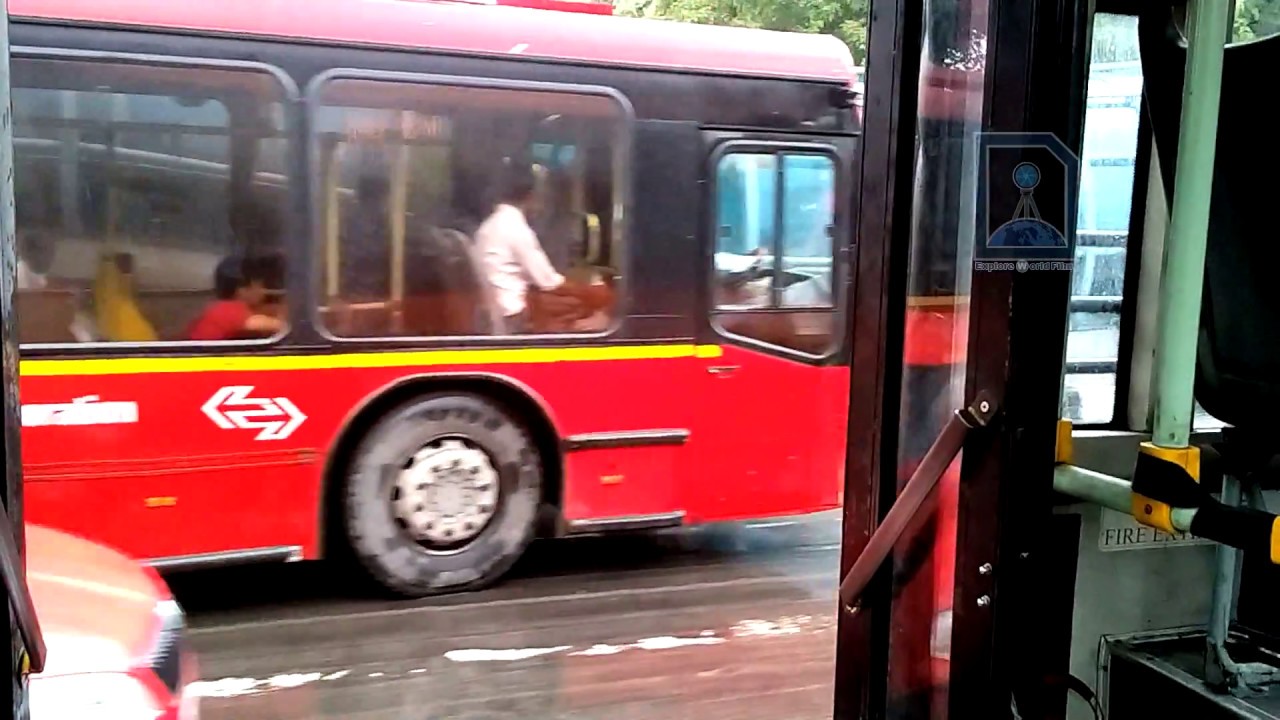 New Delhi traffic on a beautiful rainy day