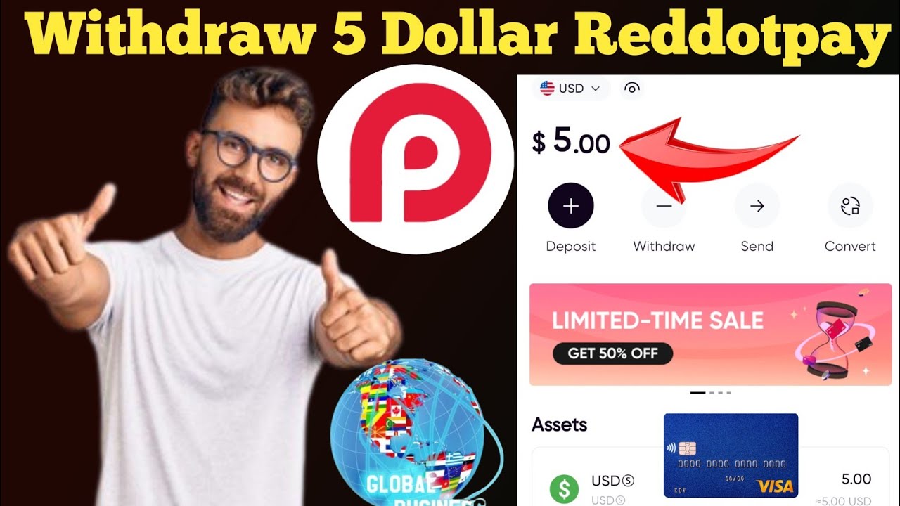 how to withdraw redotpay | 5$ bonus withdraw | how to use 5 usd in redotpay