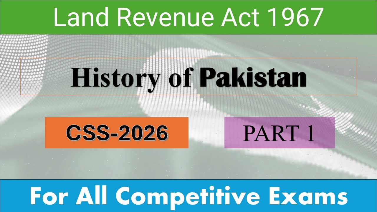 Land Revenue Act 1967 | part 1