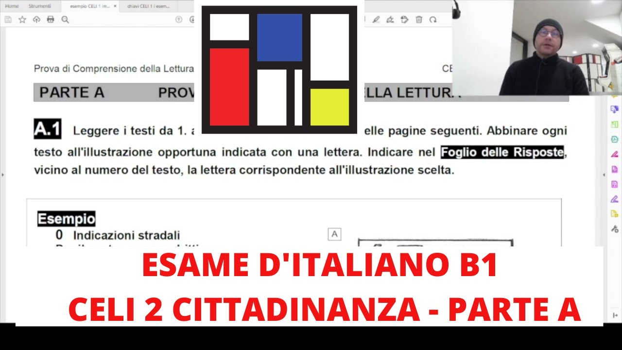 Esame di italiano: CELI 2 - B1 Cittadinanza (leggere, prova A)