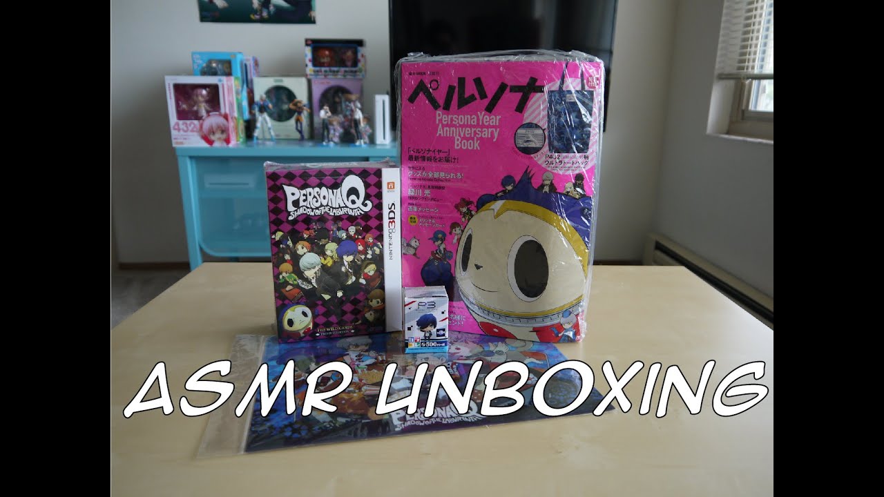 ASMR Persona Q Video Game Unboxing - (Whispering, Packaging Sounds)