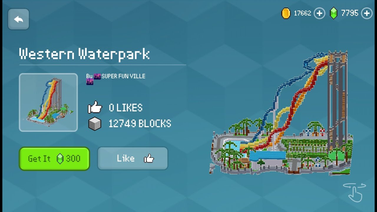 Big Western Waterpark - Block Craft 3d: Building Simulator Games for Free