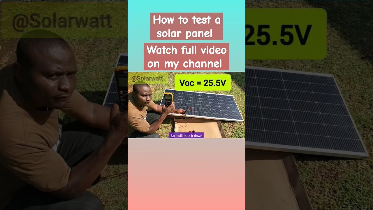 Как проверить солнечную панель с помощью цифрового мультиметра #diysolar #solarmeter #solarkits #...