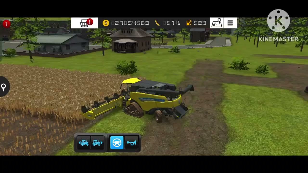 How to play farming simulator 16 || Big harvestar in big tractor and how to make a grees boxes 