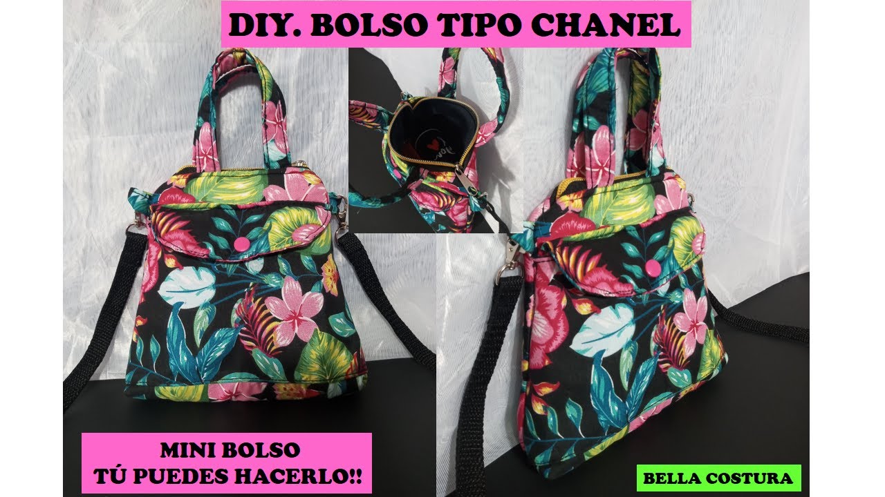 DIY. HICE ESTE  BOLSO INSPIRADO EN CHANEL. BOLSO DE DAMA.T&Uacute; PUEDES HACERLO!