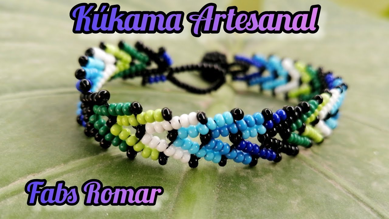 pulsera de chaquira doble diagonal ❤️😍❤️❤️❤️