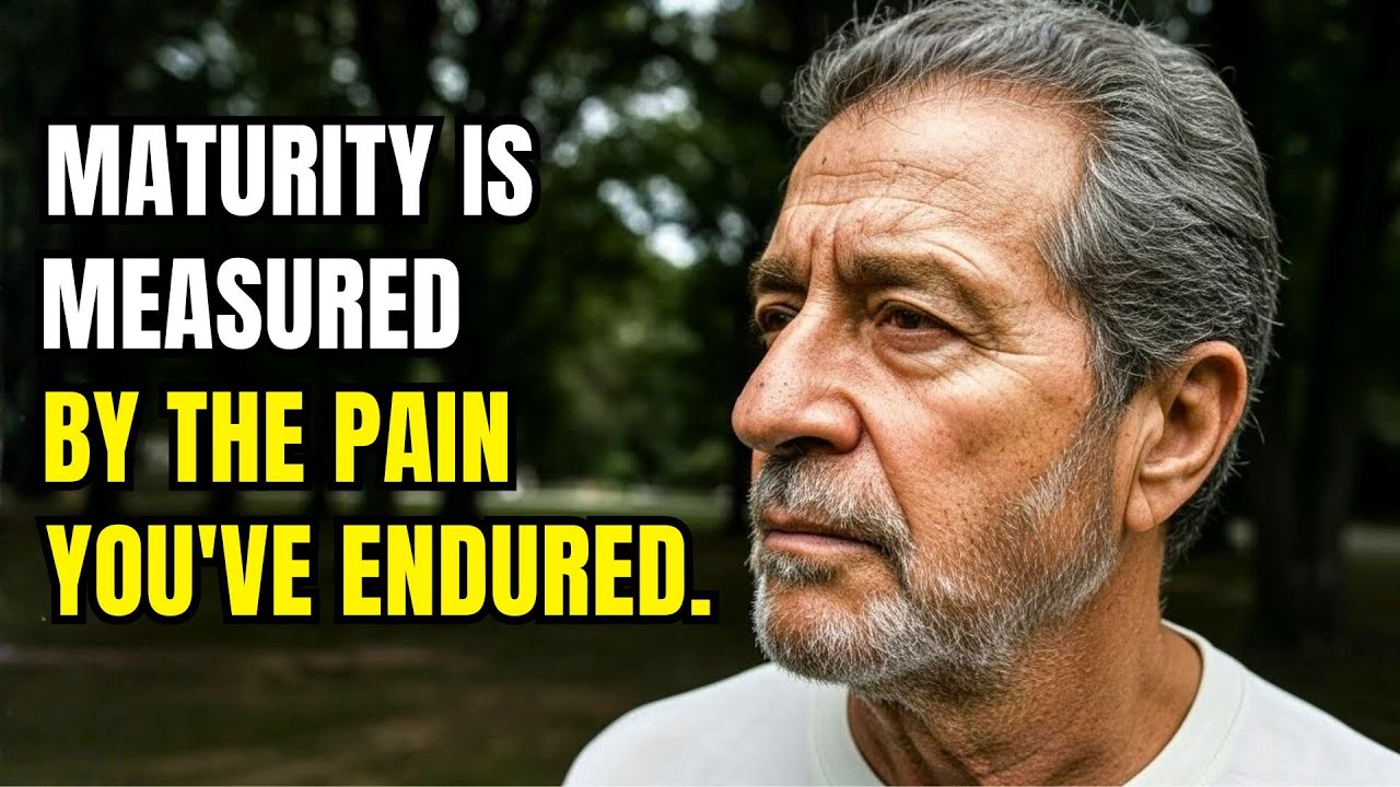 MATURITY ISN'T MEASURED BY AGE, BUT BY THE PAIN YOU'VE ENDURED