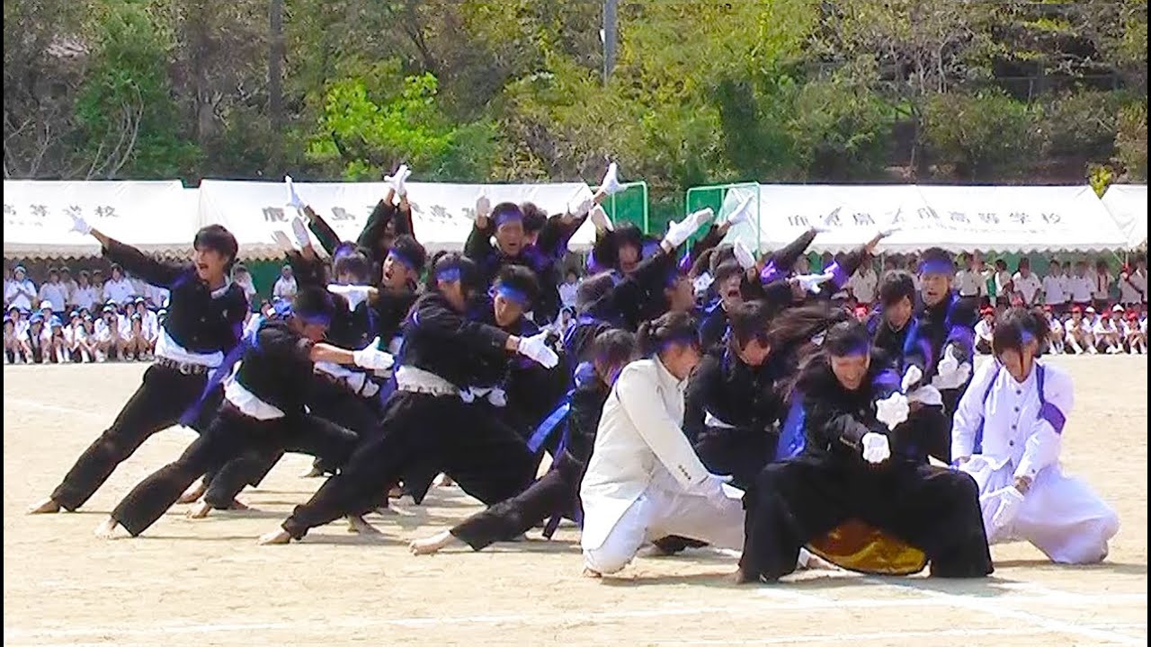 【85万再生記念】鹿児島玉龍高校　体育祭　蒼組応援團　演舞【高画質版】