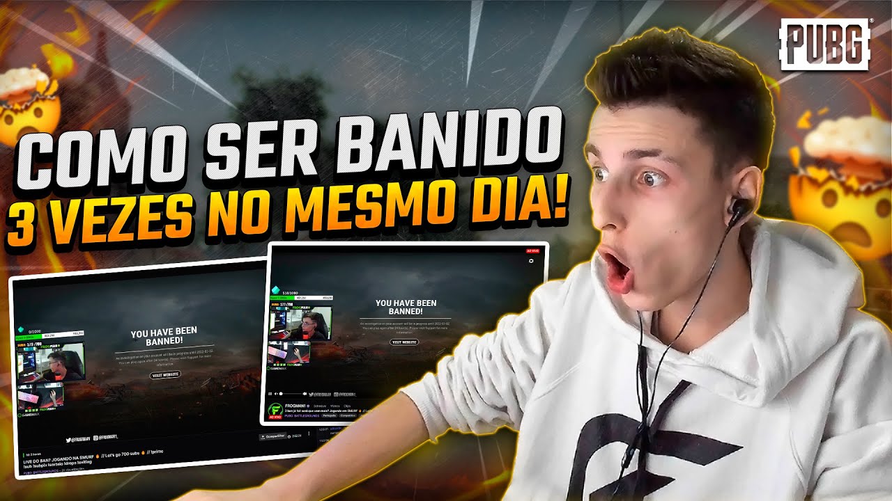 FUI BANIDO EM 3 CONTAS NO MESMO DIA!! (JOGANDO NA SMURF FINGINDO SER HACKER) PUBG