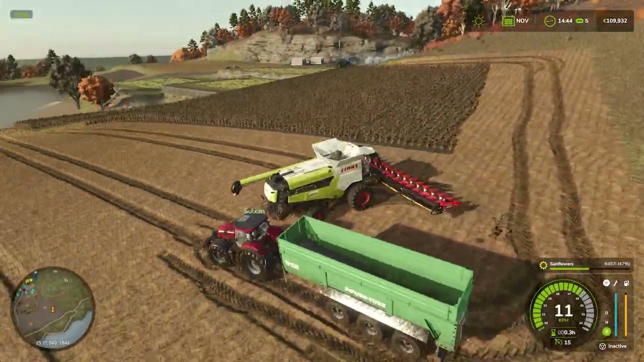 Я опробовал самый мощный трактор в игре Farming Simulator 25! Сбор подсолнечника!!!