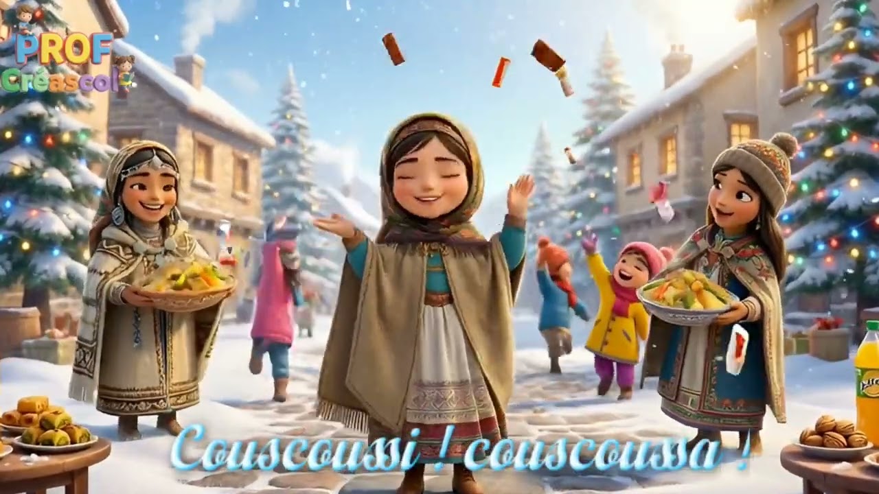 Chanson de Yennayer destin&eacute;e aux  4AP, projet 2, s&eacute;quence 1 أغنية يناير باللغة الفرنسية  #kidsvideo
