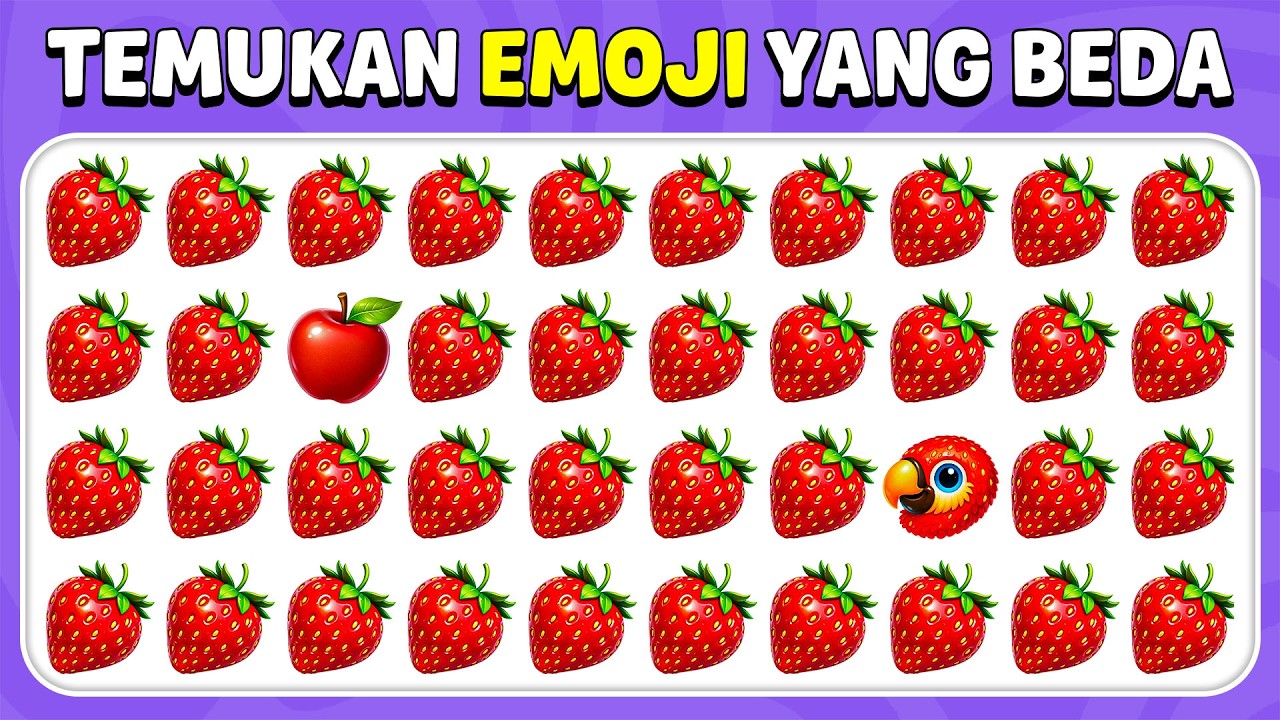 Temukan Emoji Yang Beda - Edisi Alam 🐻🔥🌳 | Mudah, Sedang, Sulit | Kuis Lebah