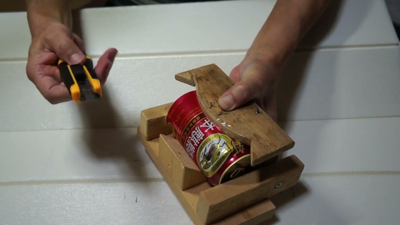 アルミ缶 風車の作り方